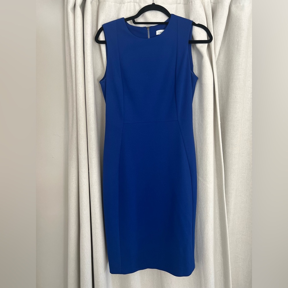 Calvin Klein Royal Blue fitted dress size 6